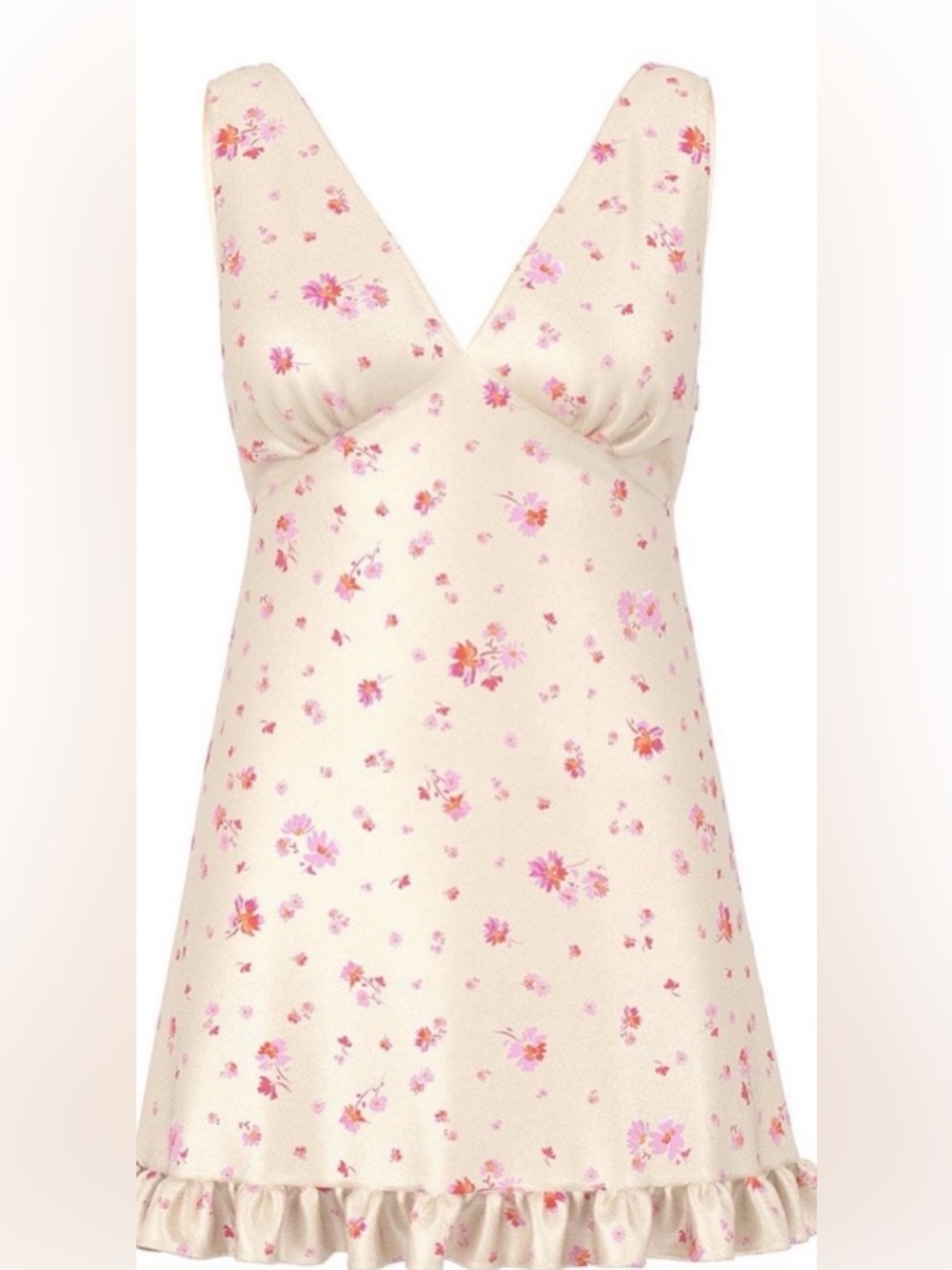 PINK Victoria's Secret Summer Fling Satin Floral Dress